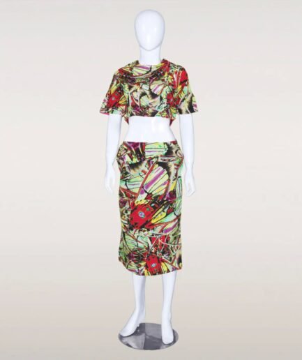 Vibrant Fusion Cropped Top